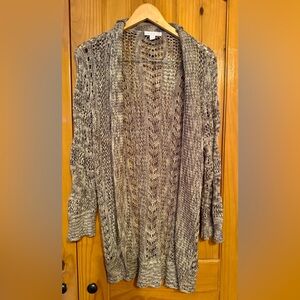 Westport Women's Textured Knit Cardigan in brown sz large